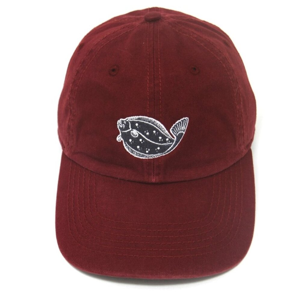 David & Young Blackfish Dad Hat Wine Twill 6 Panel Fishing Cap